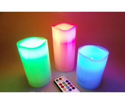 Farebné LED sviečky