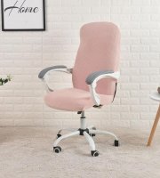 Vodoodolný kancelársky poťah na stoličku, pružný poťah na otočnú stoličku, ružový