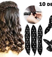 Flexibilné penové natáčky na vlasy (10 ks) Čierne