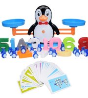 Váhacia hra s motívom zvierat, matematická hra tučniak