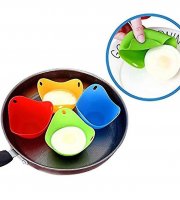 Silikónová súprava na varenie vajec (rôzne farby) 4 ks