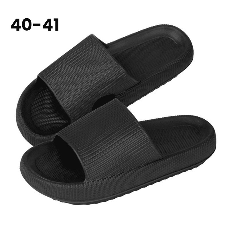 Dámske ľahké letné papuče s hrubou podrážkou Čierne, veľkosť 40-41
