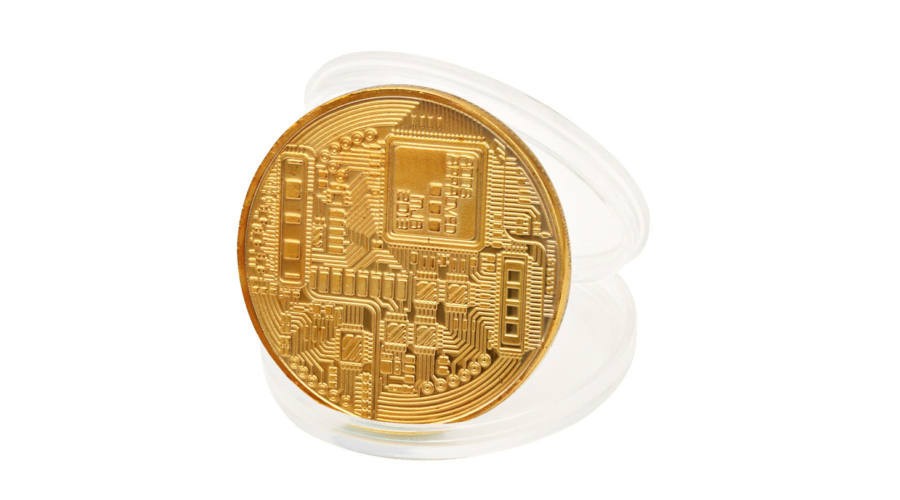Bitcoin dekoračná minca