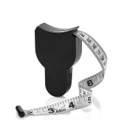 Merací pás na meranie telesného tuku, fitness pás, čierny