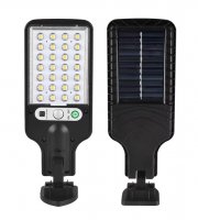 Solárna LED lampa 180 W, s pohybovým senzorom, diaľkovým ovládaním, 128 LED