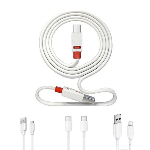 USB nabíjací kábel 3 m - s USB C / Micro USB / Lightning pripojením