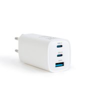 Sieťová adapér USB + Type-C PD45W s rýchlym nabíjaním - biely