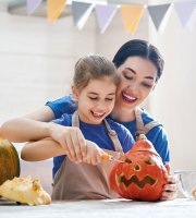 Halloweenska sada na vyrezávanie tekvice - 10 častí 