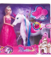 Barbie bábika so svietiacim jednorožcom