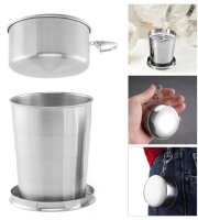 Skladací pohár, nehrdzavejúci 150 ml