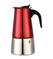 Metal Red moka kávovar 6 osobný nehrdzavejúci indukčný