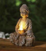 Solárny Buddha - 1 LED - 12,5 x 8,5 x 19 cm - 2 druhy