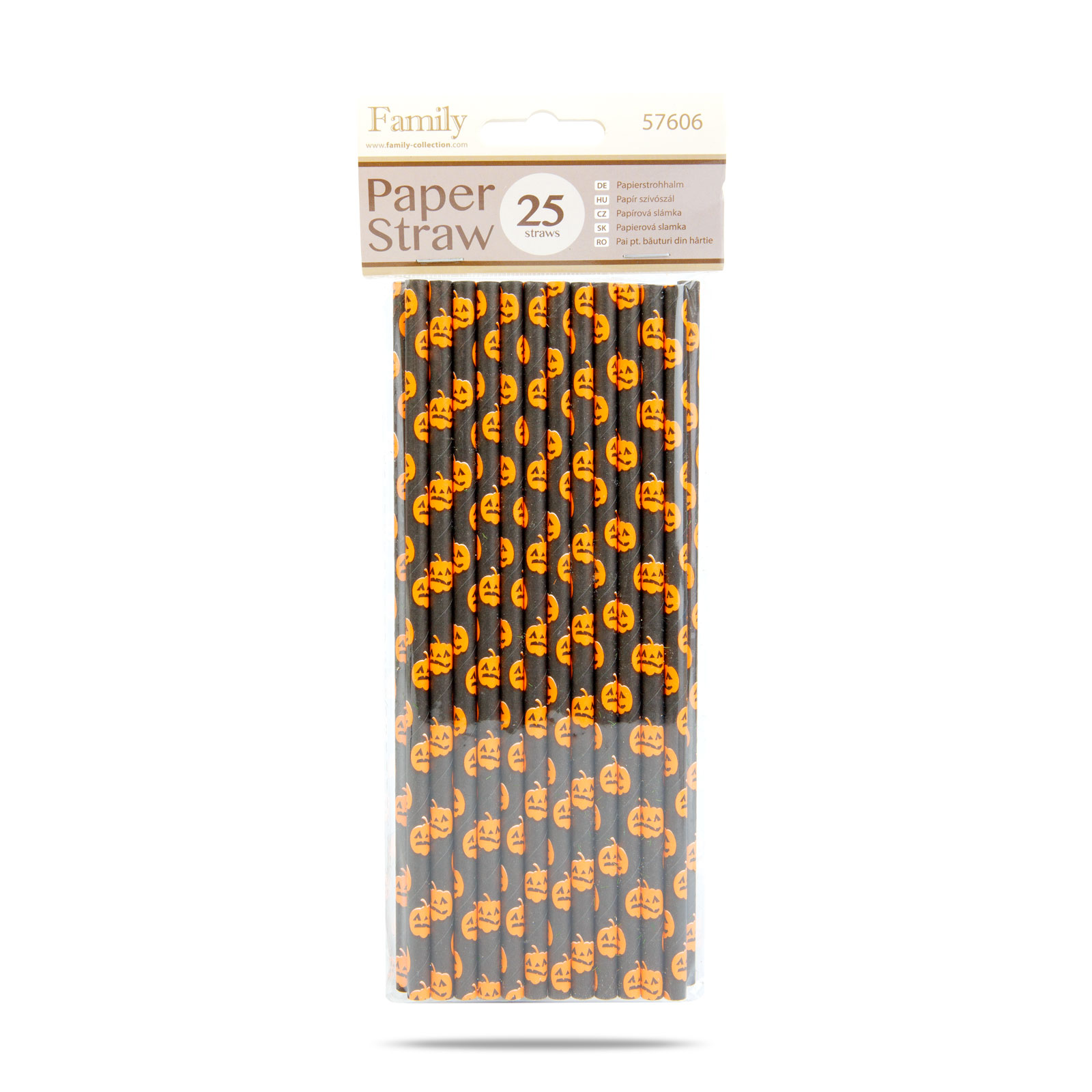 Papierové slamky - Halloween - 197 x 6 mm - 25 ks / balenie