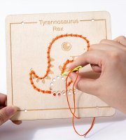 Drevená vyšívacia doska – stolová hra pre deti