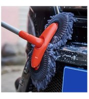 Dvojhlavá kefa na umývanie auta s teleskopickou rukoväťou