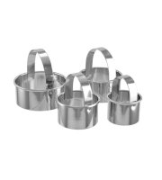 Sada vykrajovačov na pagáče, 4 ks, nerezová oceľ