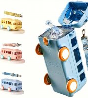 Kreatívna fľaša na vodu pre deti v tvare autobusu, 500 ml