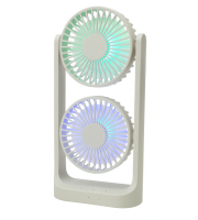 Duálny Stolný Ventilátor – 3-stupňový, s LED osvetlením