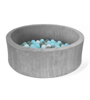 Suchý bazén na loptičky – sivý
