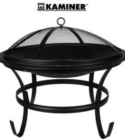 Záhradný gril s pokrievkou – 56 cm – čierny