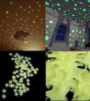 Svietiaca hviezda dekorácia do detskej izby, 100-dielna sada