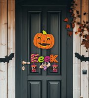 Halloween dekorácia - tekvica - závesná - 45 x 23 cm  