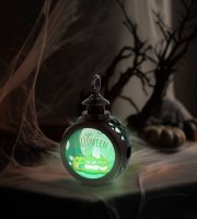 Halloweenska svietiaca dekorácia – tekvica – závesná – LED – 8,5 x 13,5 cm