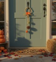 Jesenná dekorácia - dverový veniec - 2 druhy - 30,5 cm