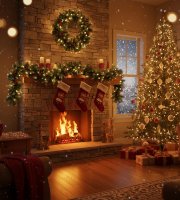 Smreková girlanda - zelená, zasnežená - 200 cm - PVC