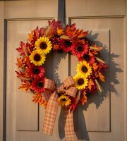 Jesenná dekorácia - slnečnica - 3 druhy - 4 ks / balenie