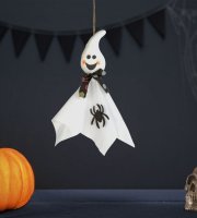 Halloween-ová dekorácia - zavesiteľná - duch - 48 x 44 cm