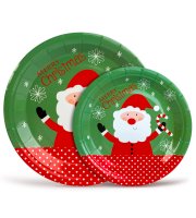  Vianočná papierová tanierová sada - Mikuláš - 16,5 / 23 cm - 6+6 s / balenie