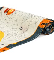 Halloween-ová dekorácia - obrus na stôl - s halloweenovými motívmi - 184 x 33 cm