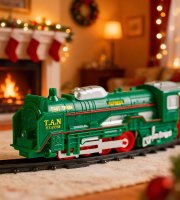 Vianočná železnica - s svetlom - na batérie - 3 druhy dráh