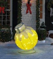 Svetelná dekorácia – guľová ozdoba – 60 LED – 60 x 83 cm – zlatá – 100–200 V AC