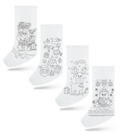 Vyfarbovateľná mikulášska čižma – so 4 fixkami – 4 druhy – 41 x 21 cm