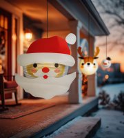 Vianočný lampión - Mikuláš - papier - 30 cm