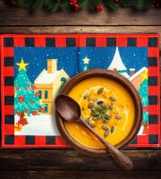 Vianočná prestierka - Mikuláš - 46 x 32 cm