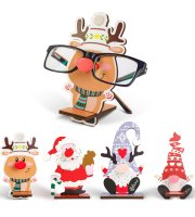 Vianočná dekorácia - stolný držiak na okuliare - 14 x 10 cm - 4 druhy