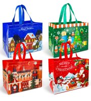 Vianočná darčeková taška - 31 x 25 x 17 cm - 4 druhy