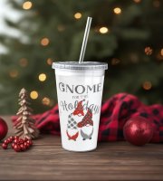 Vianočný pohár – so slamkou a vekom – 473 ml – plast