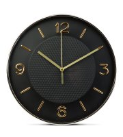 Nástenné hodiny - 25 cm - plast, sklo - 1 x AA - čierne