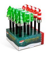 Vianočná solárna lampa – LED – darček, vianočný stromček, cukrová palica – 37 x 7 x 7 cm