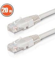 Patch kábel – UTP – CAT6 – CCA – 20 m – sivý
