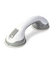 Kúpeľňové madlo – s prísavkou – plast – biele – 30 cm