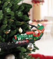 Vianočná železnica na vianočný strom - s hudbou a svetlom - na batérie