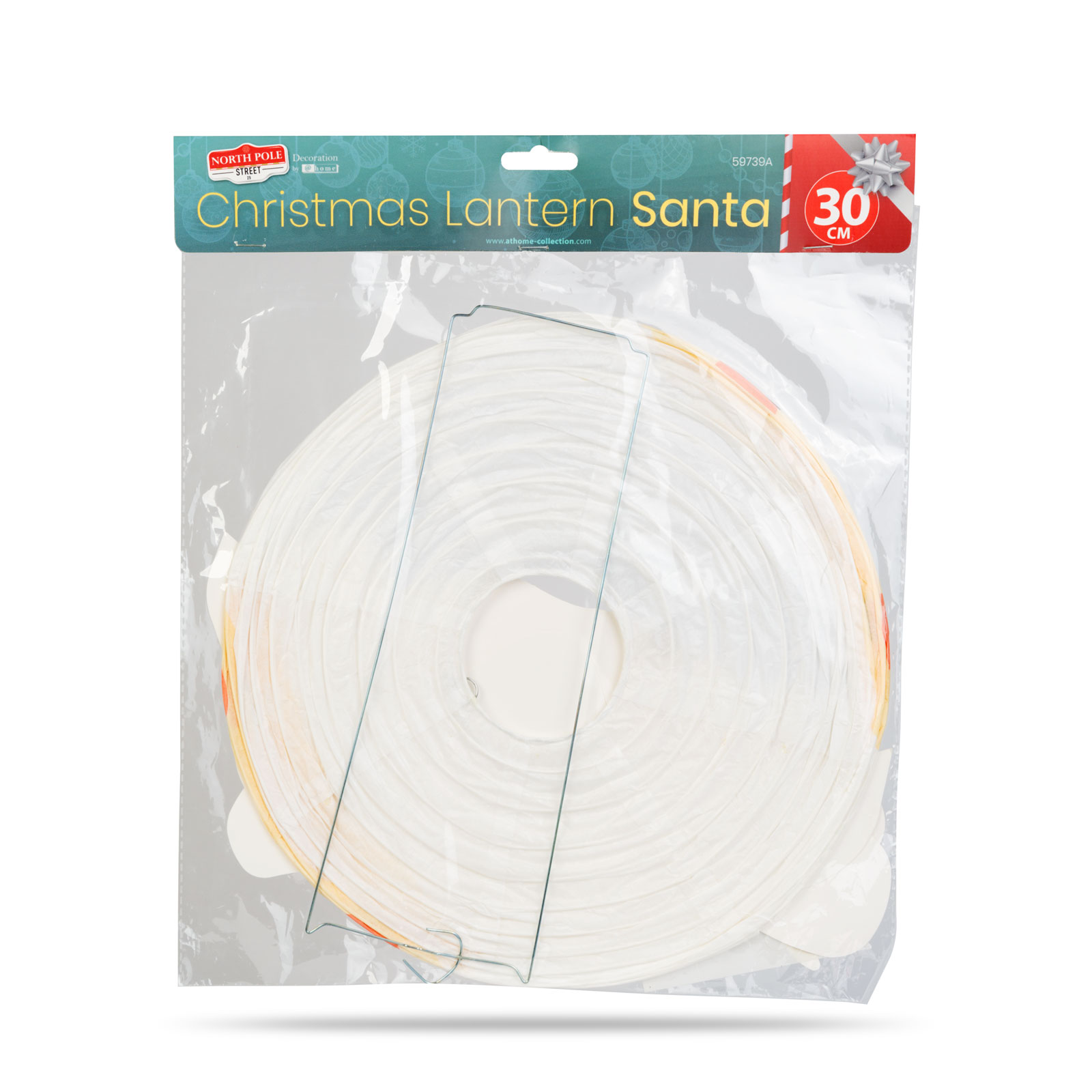 Vianočný lampión - Mikuláš - papier - 30 cm