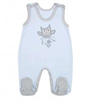 Dojčenské dupačky New Baby Owl modré - 80 (9-12m)