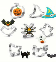 Halloweenska tematika nerezové oceľové vykrajovače na pečivo