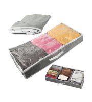 Úložný box šatníkový organizér na topánky a posteľnú bielizeň – veľká veľkosť, so zipsom